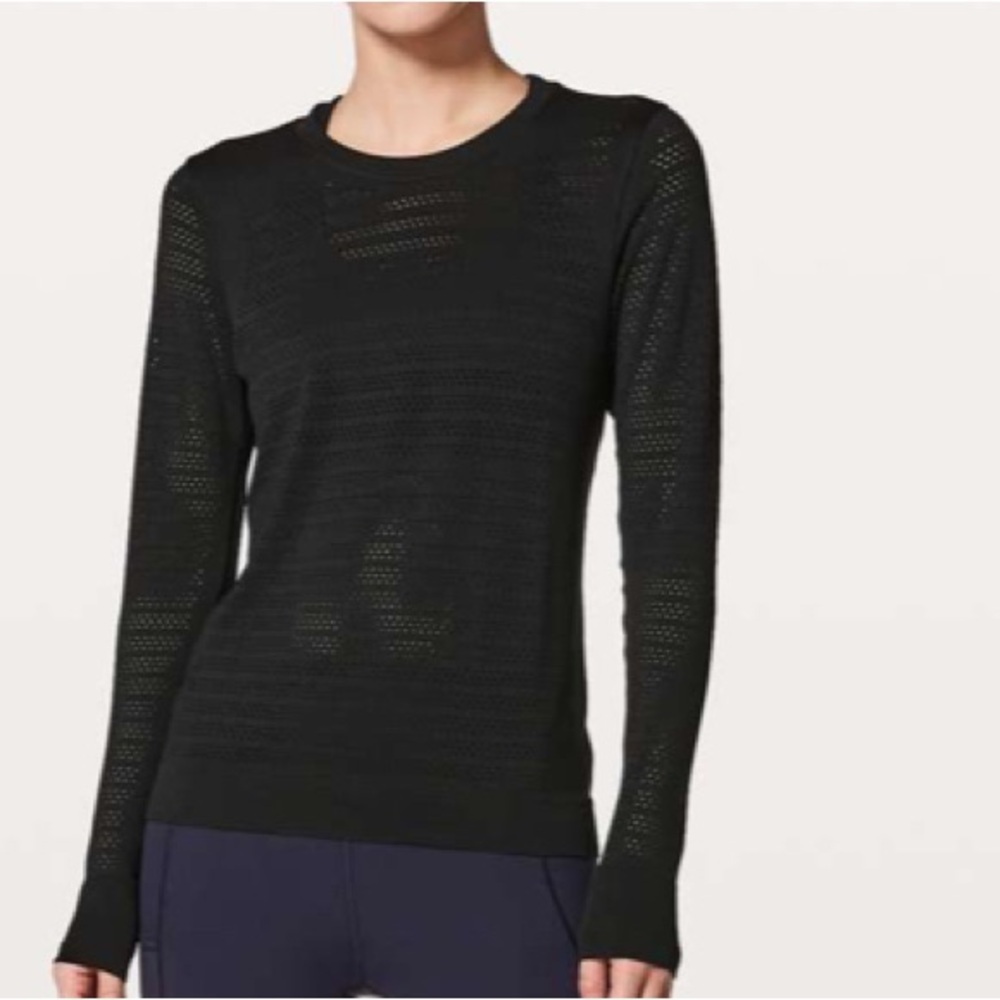 lululemon athletica Black Knit Top